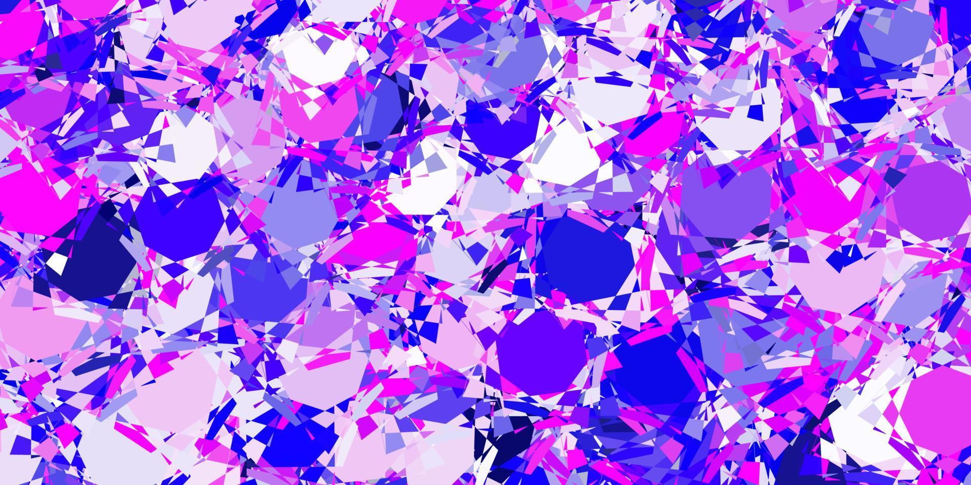 diseño vectorial de color violeta claro, rosa con formas triangulares. vector