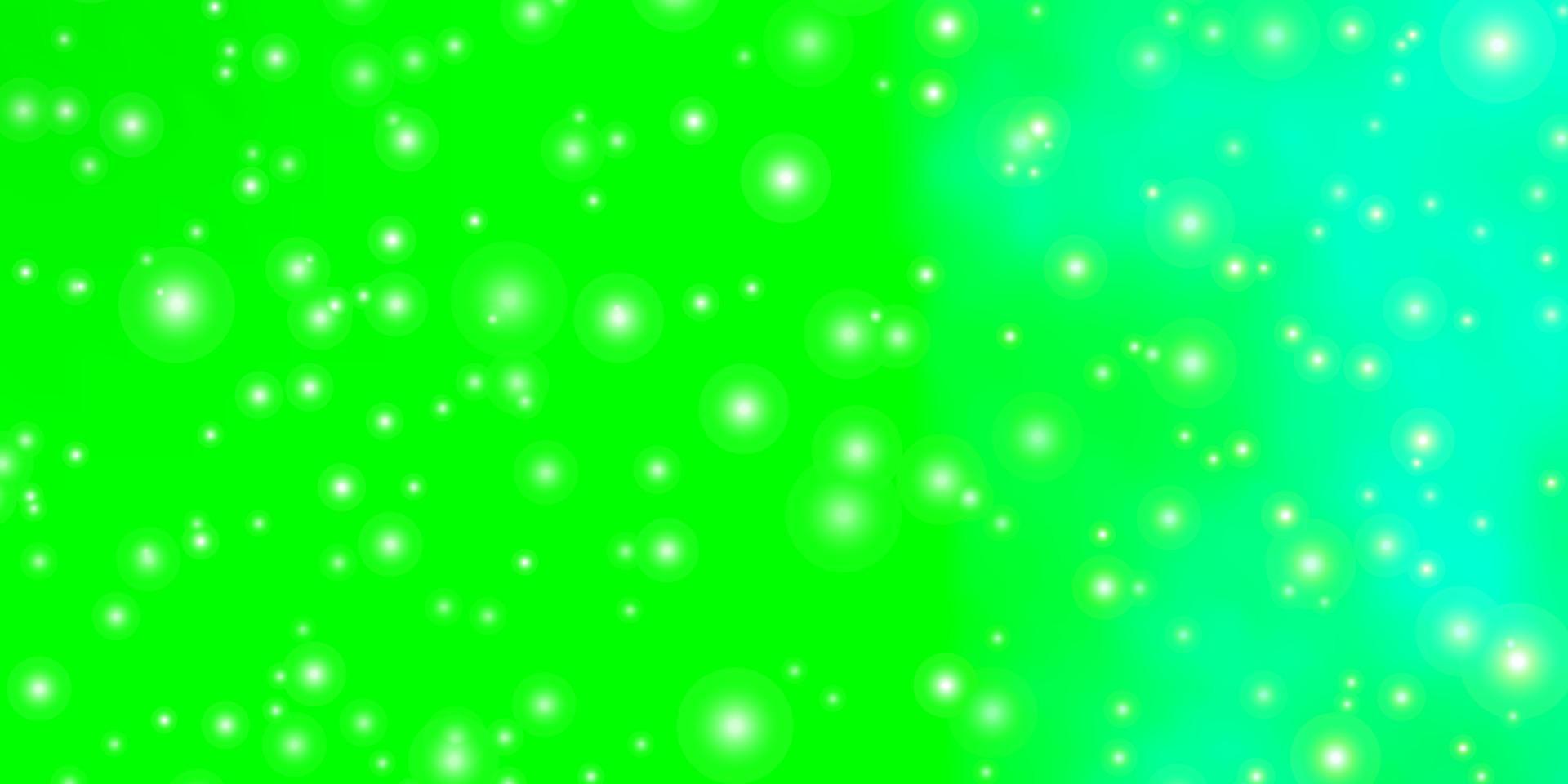 diseño de vector verde claro con estrellas brillantes.