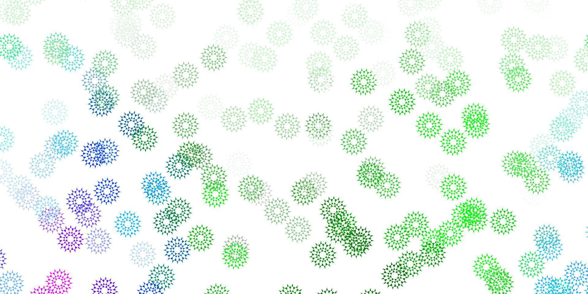 Light pink, green vector doodle template with flowers.