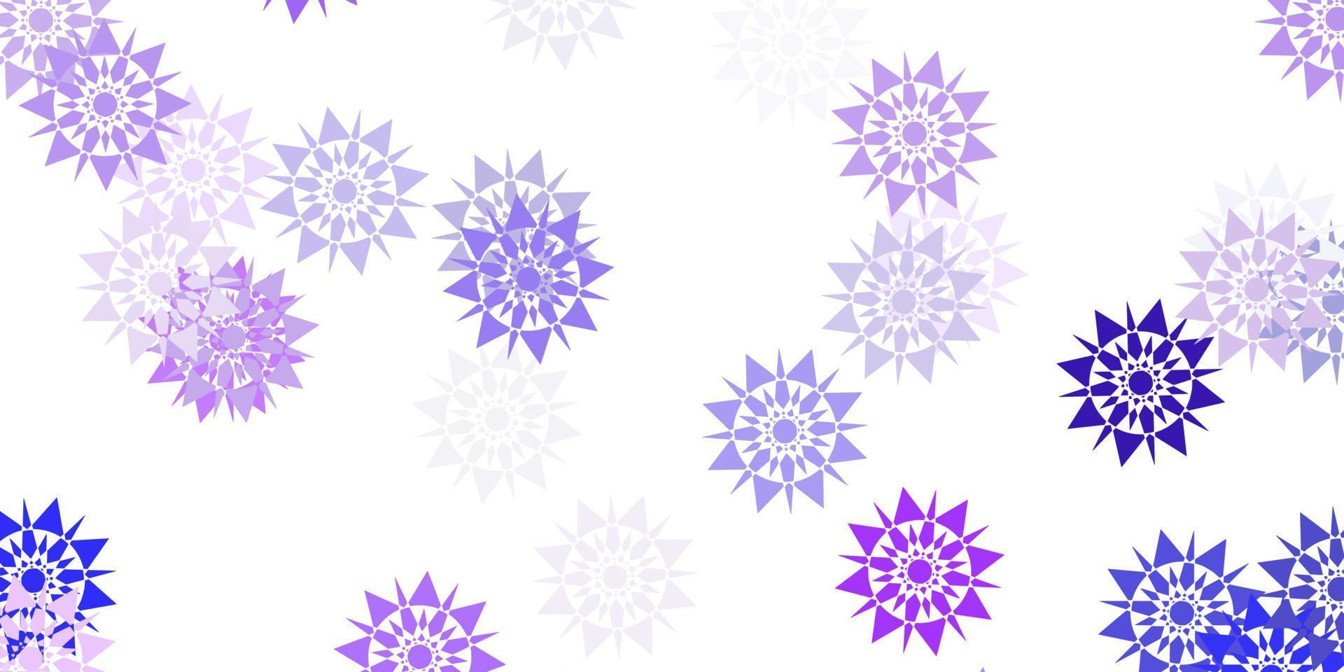 Light purple vector template with ice snowflakes.