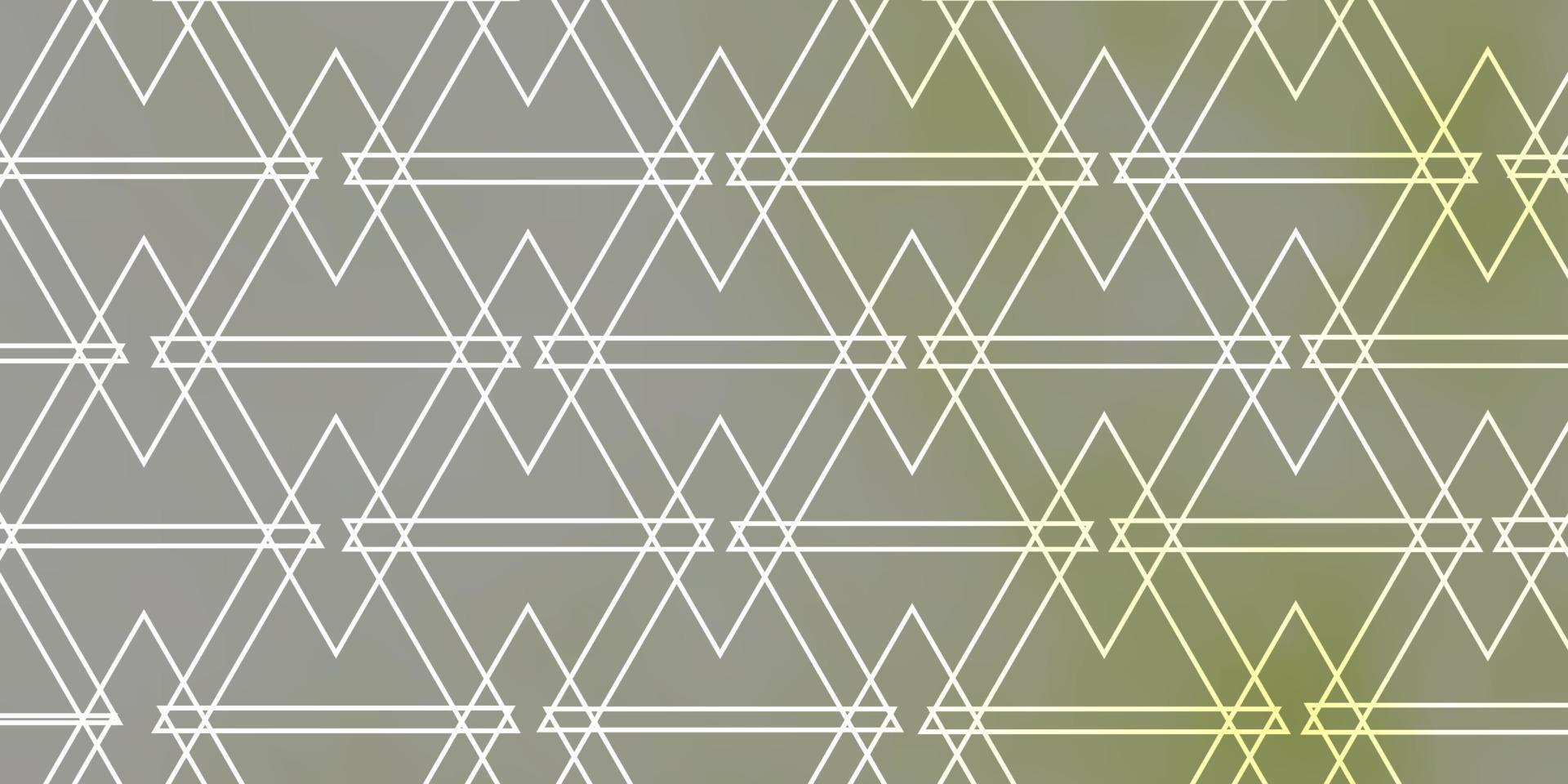 Light Green vector background with lines, triangles.