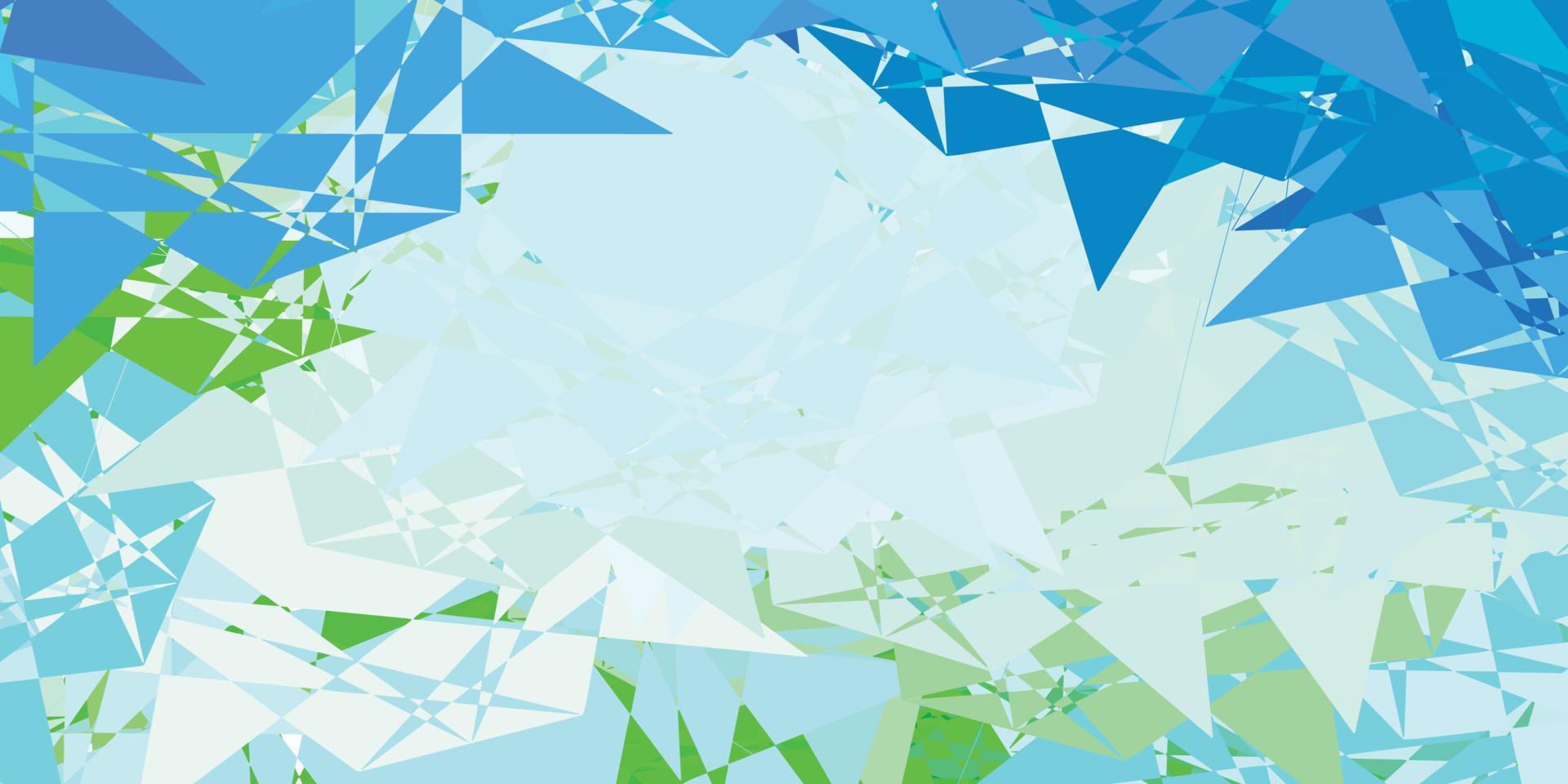 Light Blue, Green vector background with triangles.