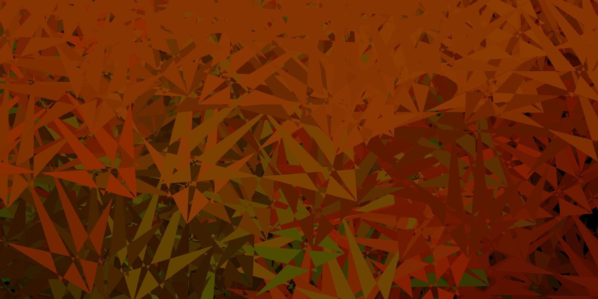 Dark green, yellow vector background with polygonal forms.