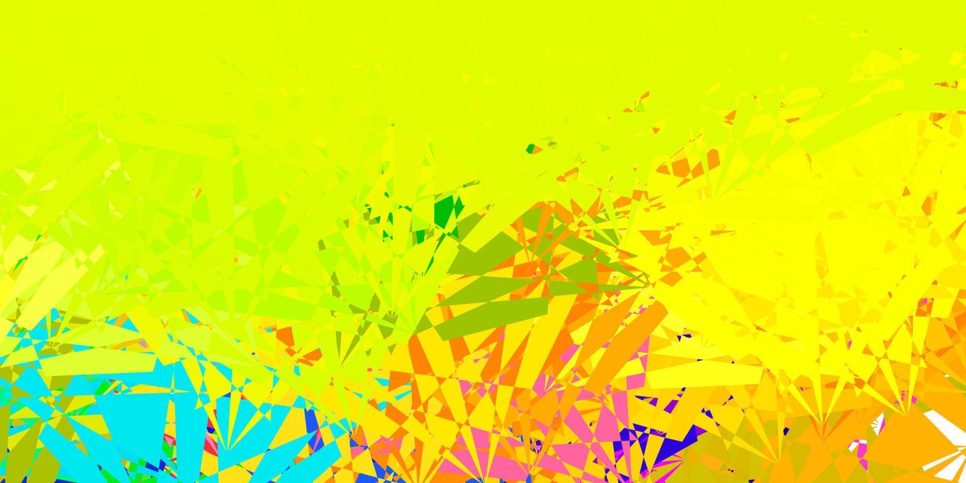 textura de vector multicolor claro con triángulos al azar.