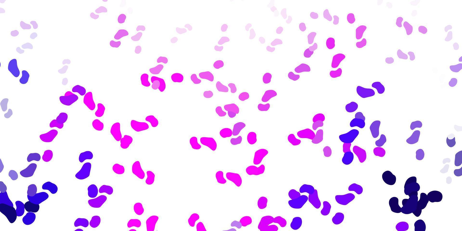 Light purple, pink vector background with random forms.