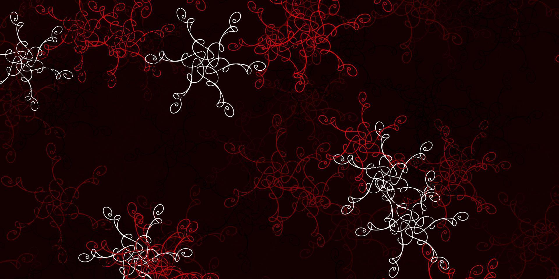 Light Red vector pattern with curved lines.
