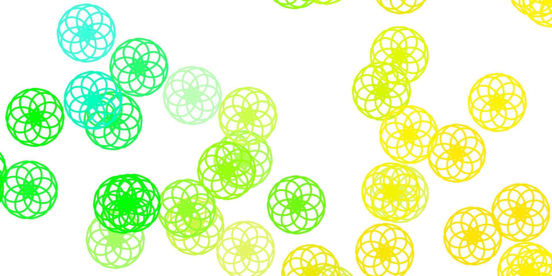 Light Green, Yellow vector pattern with spheres.
