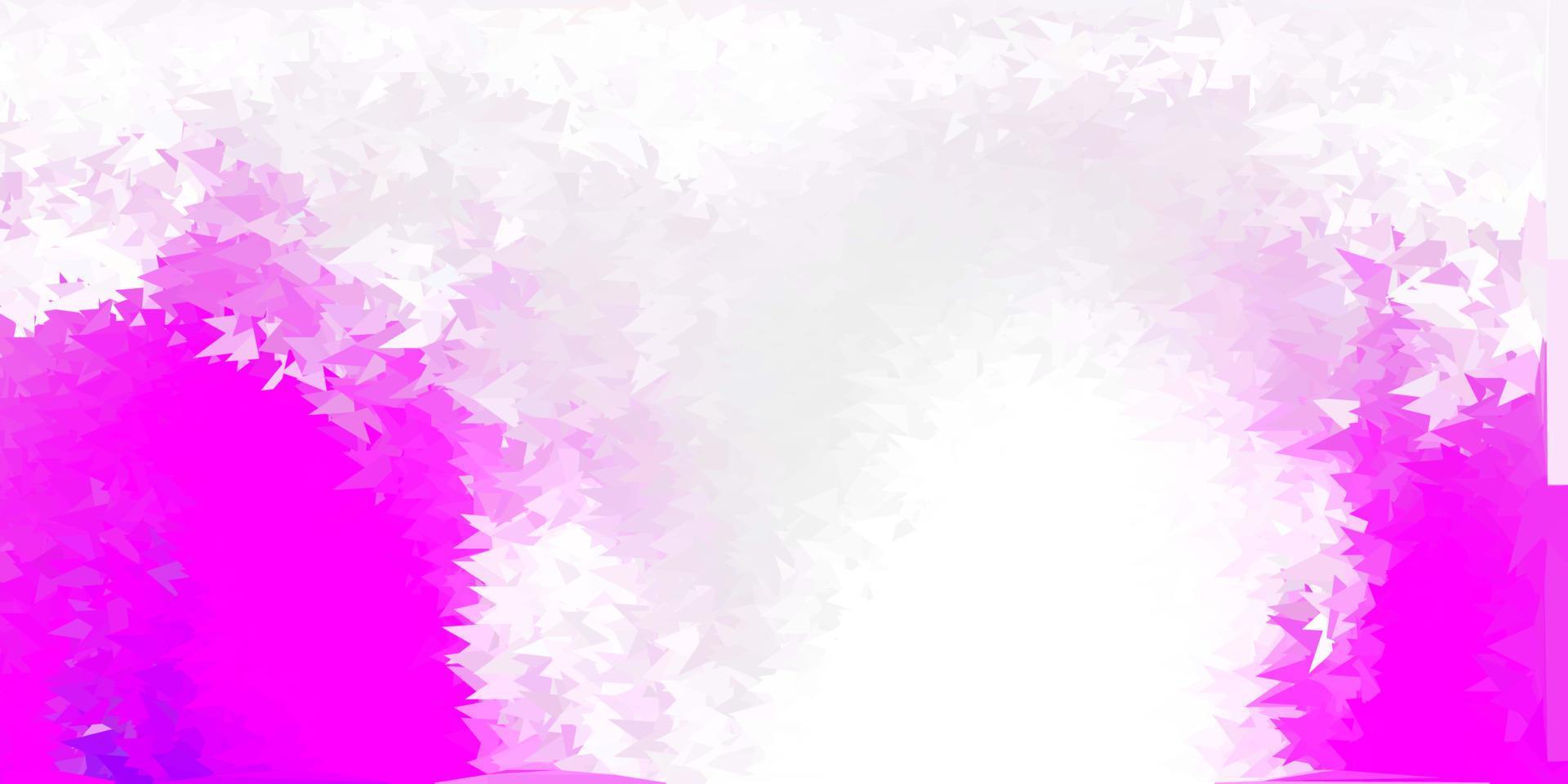Light pink vector abstract triangle pattern.