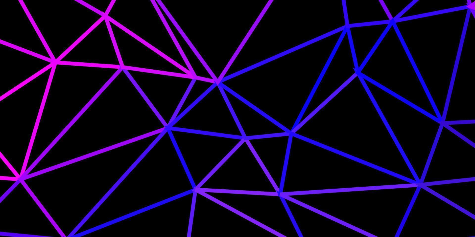 Dark purple, pink vector gradient polygon texture.
