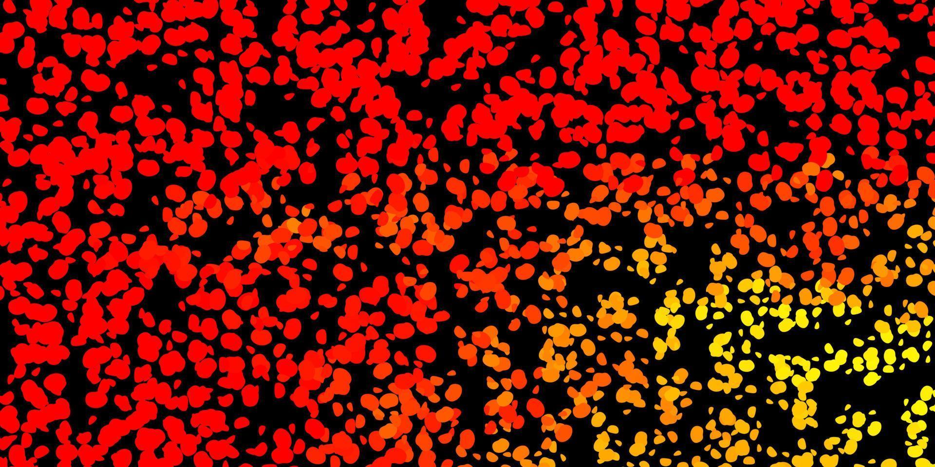 Dark red, yellow vector template with abstract forms.