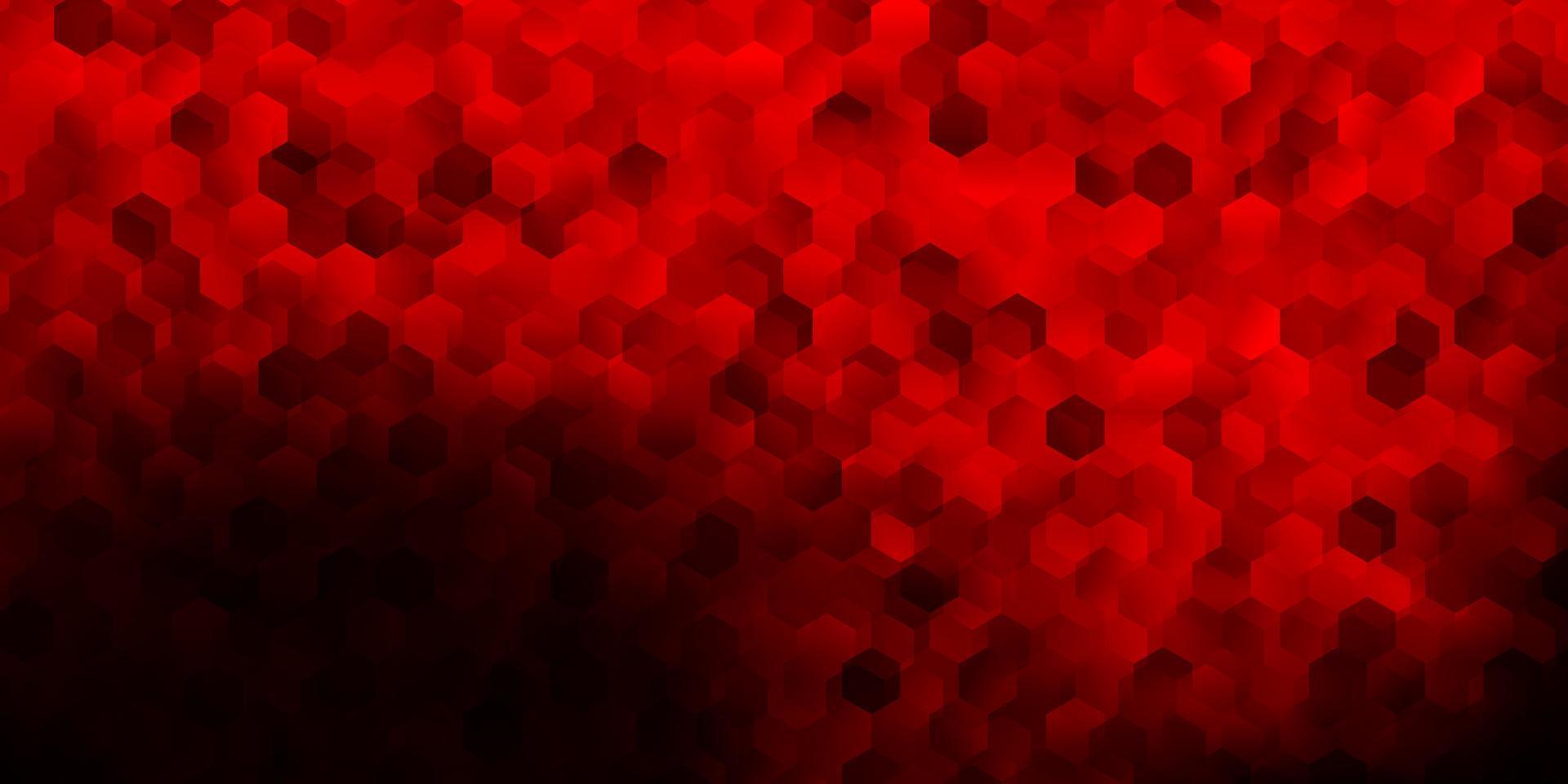 Dark red vector layout with shapes of hexagons.