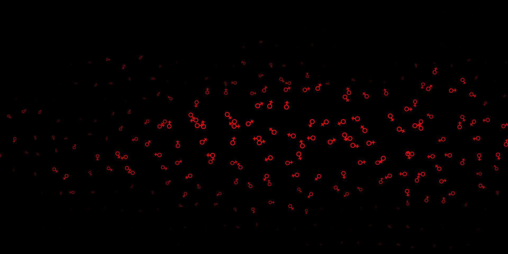Dark Red vector pattern with magic elements.