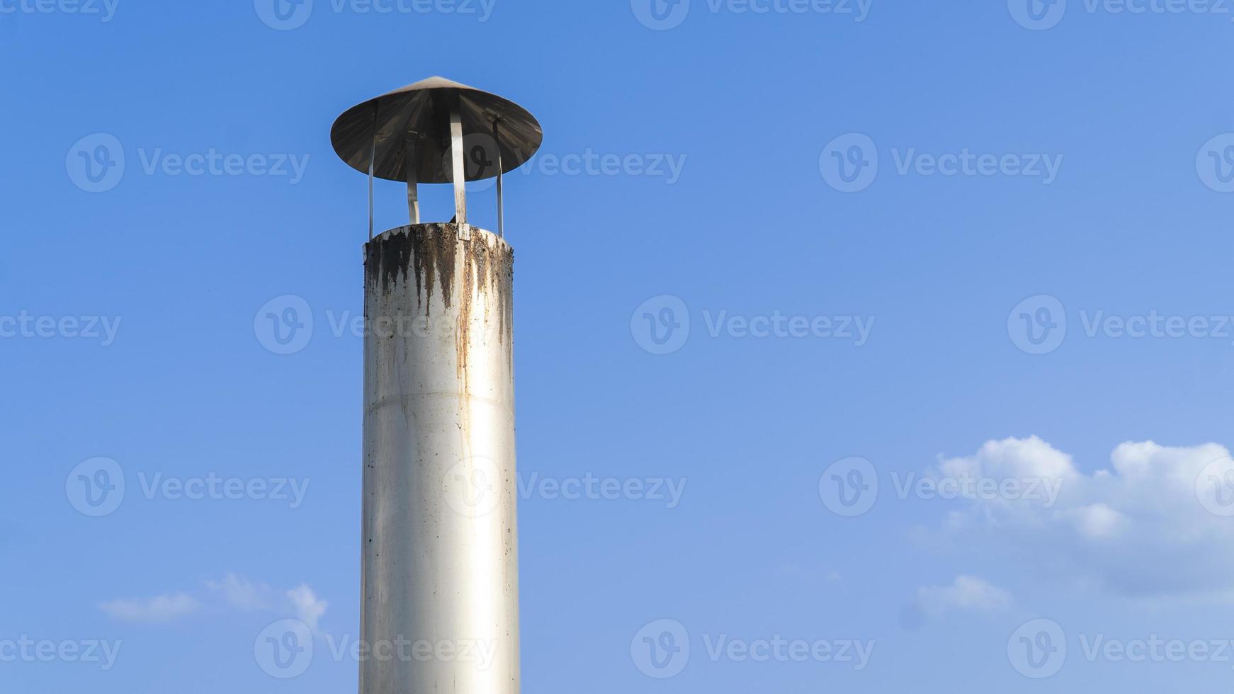 chimney on the house roof. photo