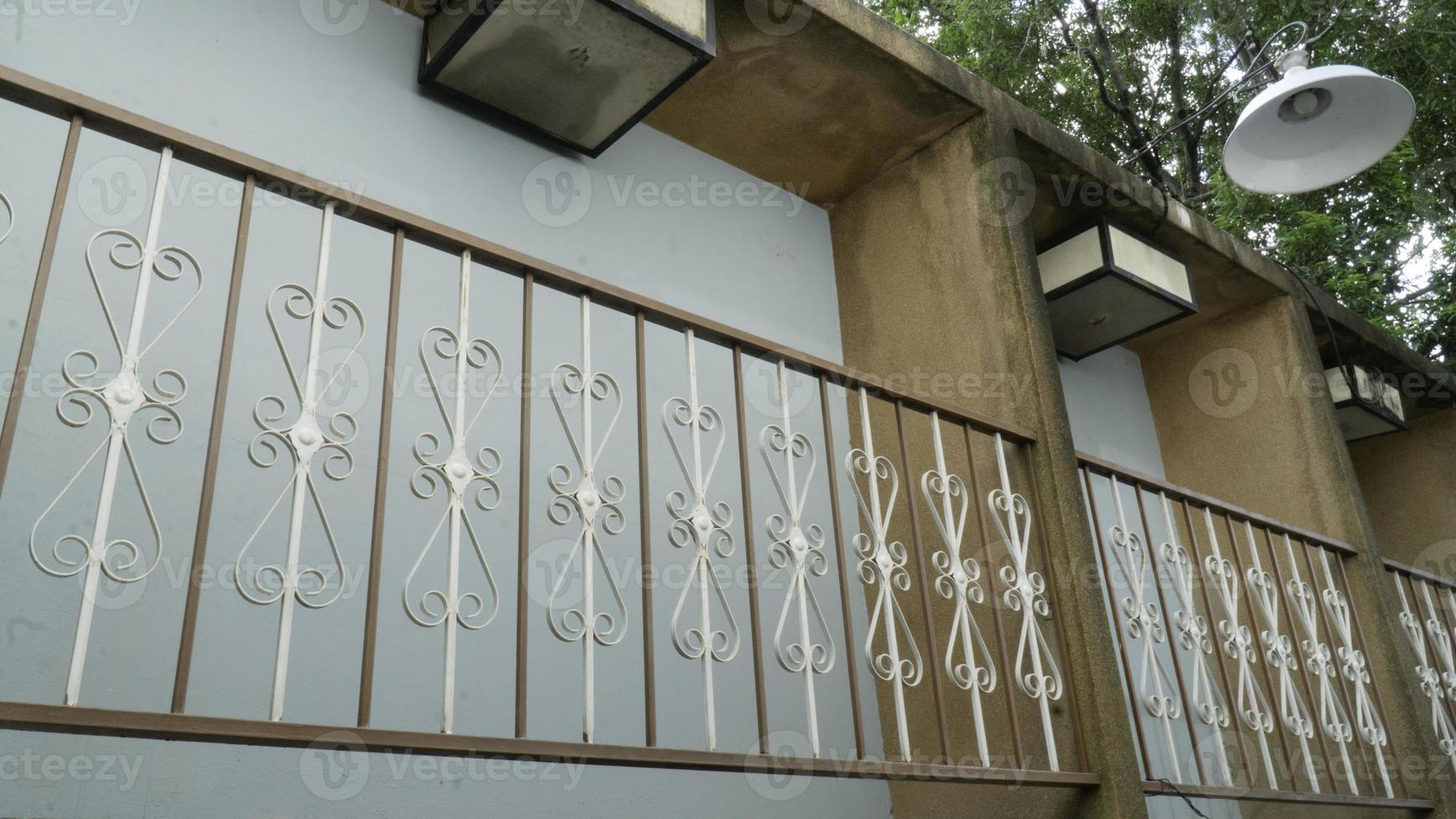 Balcony iron pattern, wrought iron. photo