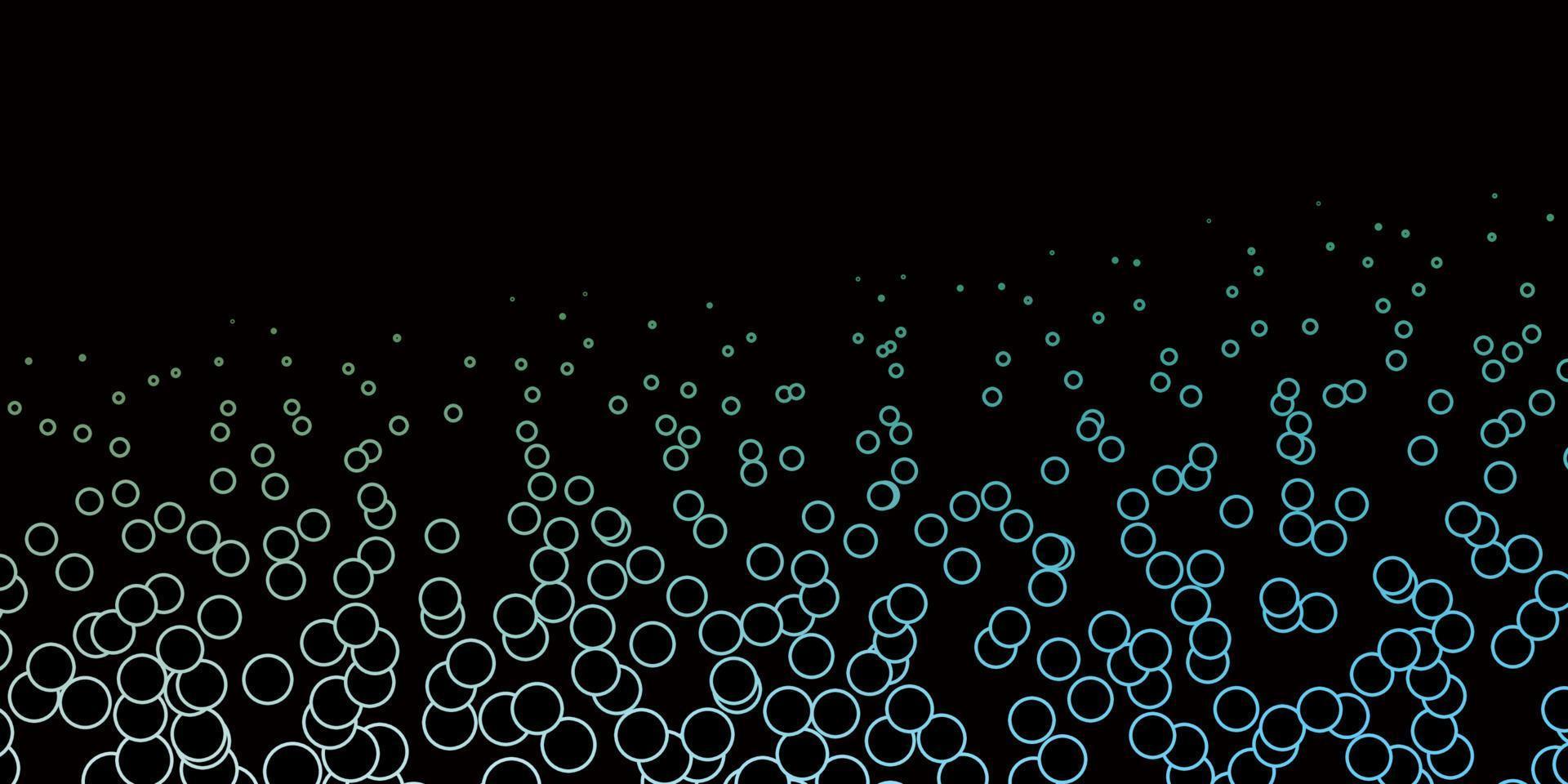 Dark Blue, Green vector background with circles.