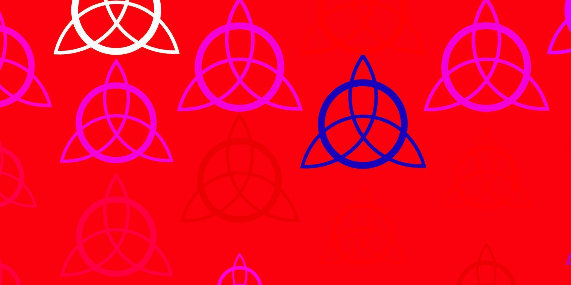 Light Pink, Red vector pattern with magic elements.