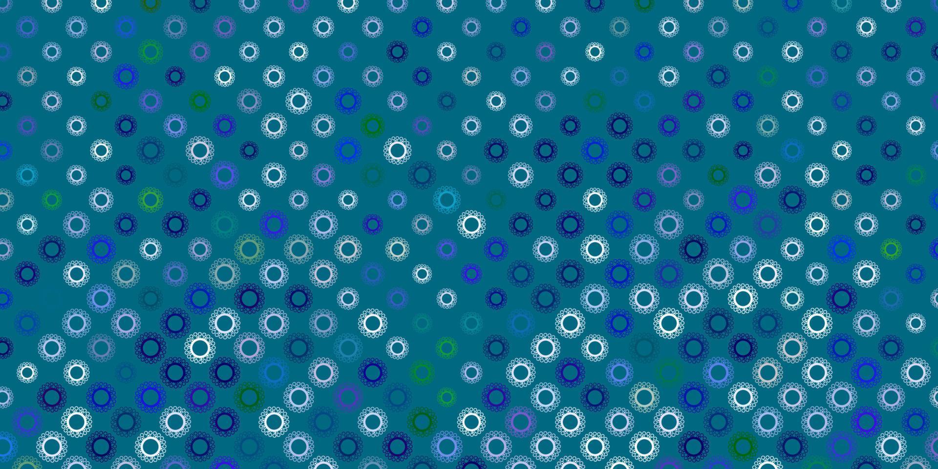 Dark multicolor vector backdrop with virus symbols.