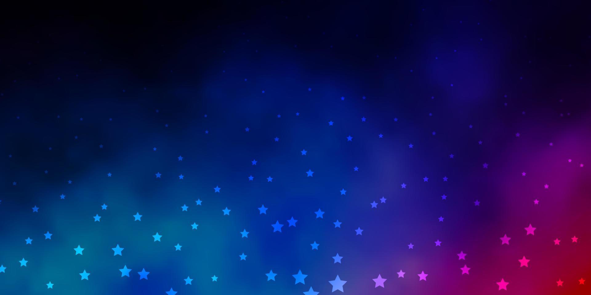 Dark Blue, Red vector layout with bright stars.