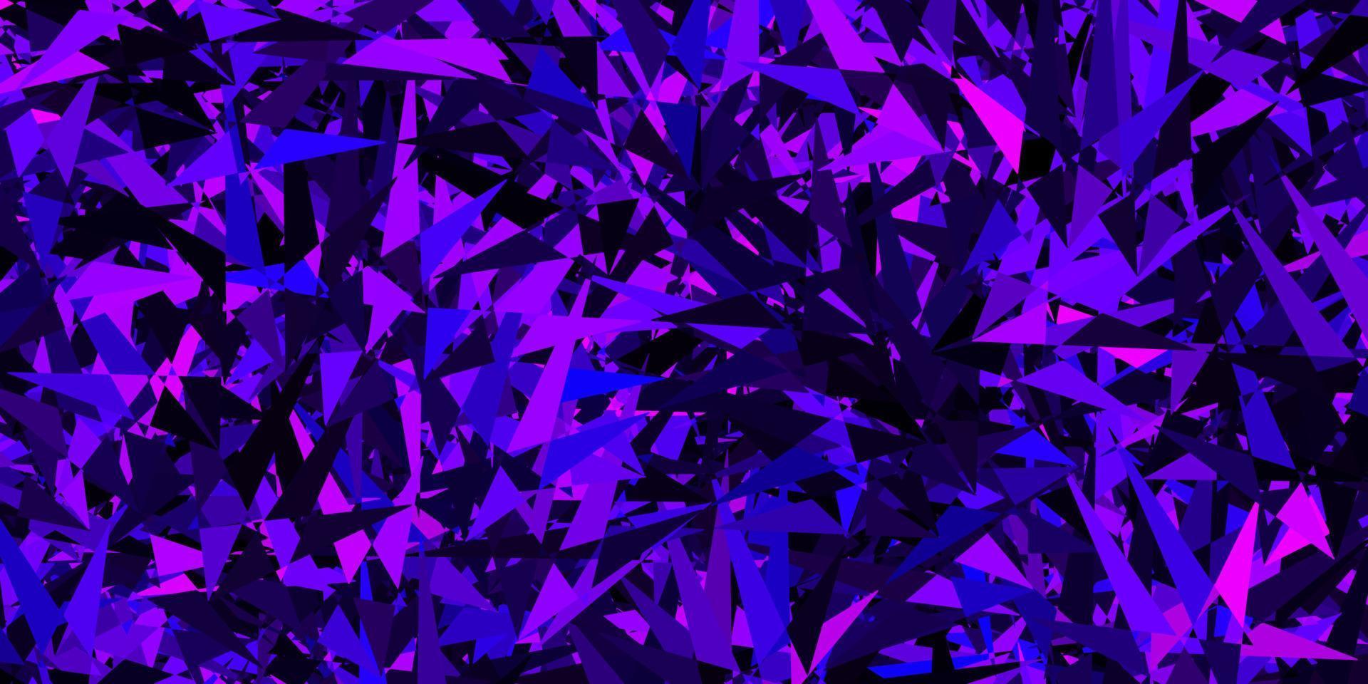 Dark Purple vector backdrop with lines, triangles.