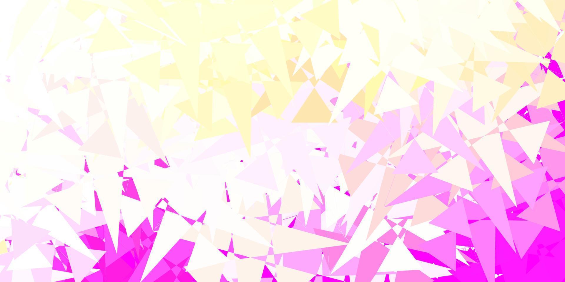 Light Pink, Yellow vector layout with triangle forms.