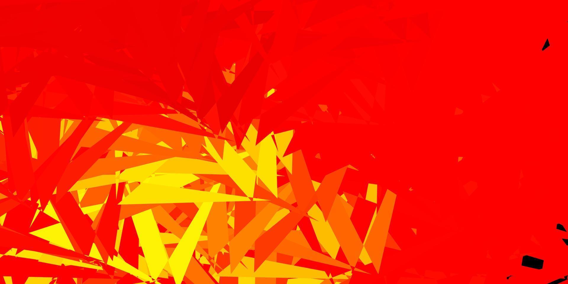 Light red, yellow vector background with polygonal forms.