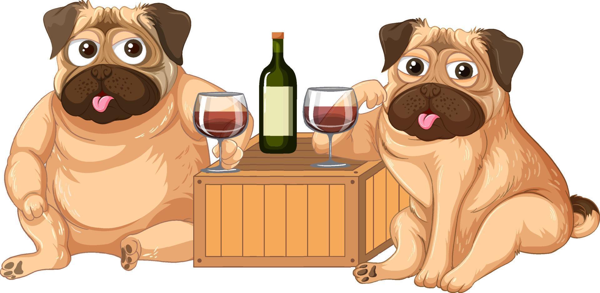 Cute pet party on the white background vector