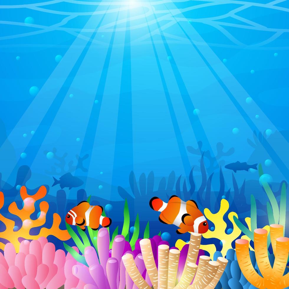 Beautiful Deep Ocean Background vector