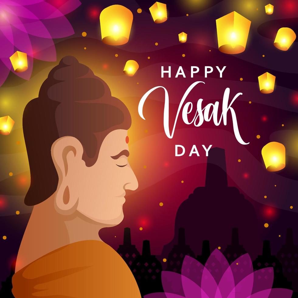 Vesak Day Background vector