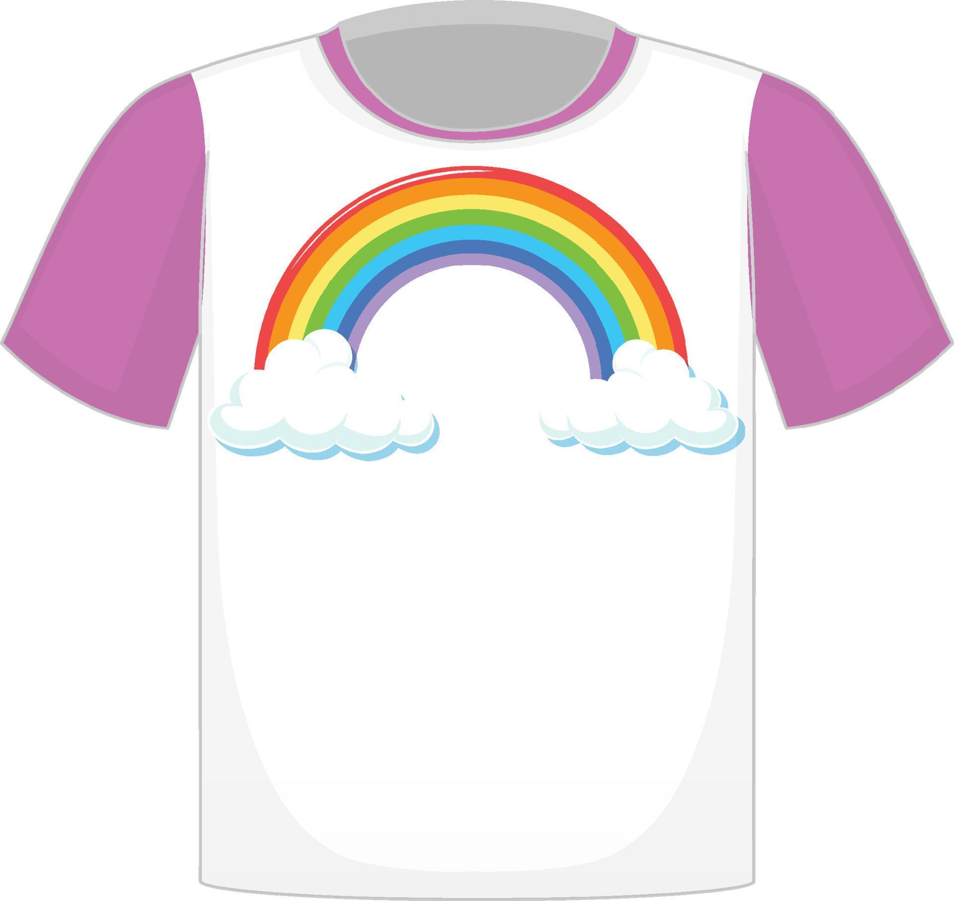 A white t shirt with purple sleeves on white background 6093770 Vector