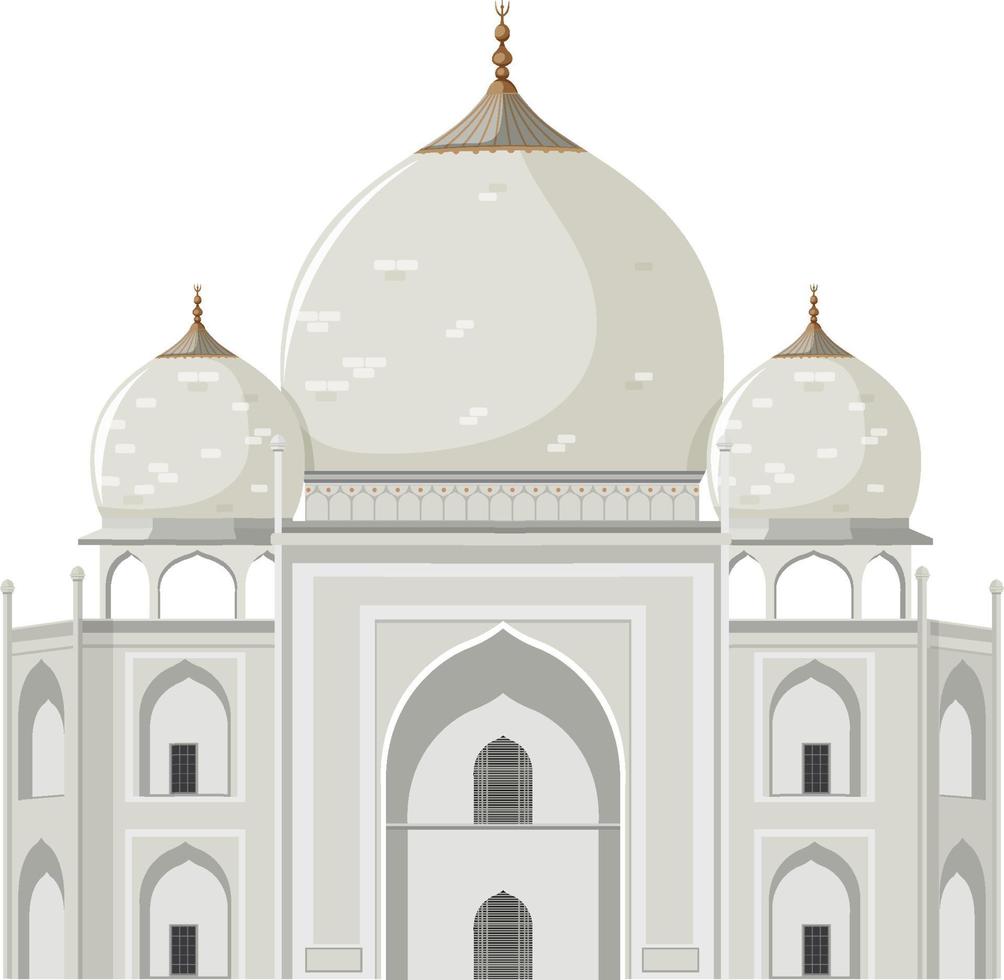 Mosque design in white vector