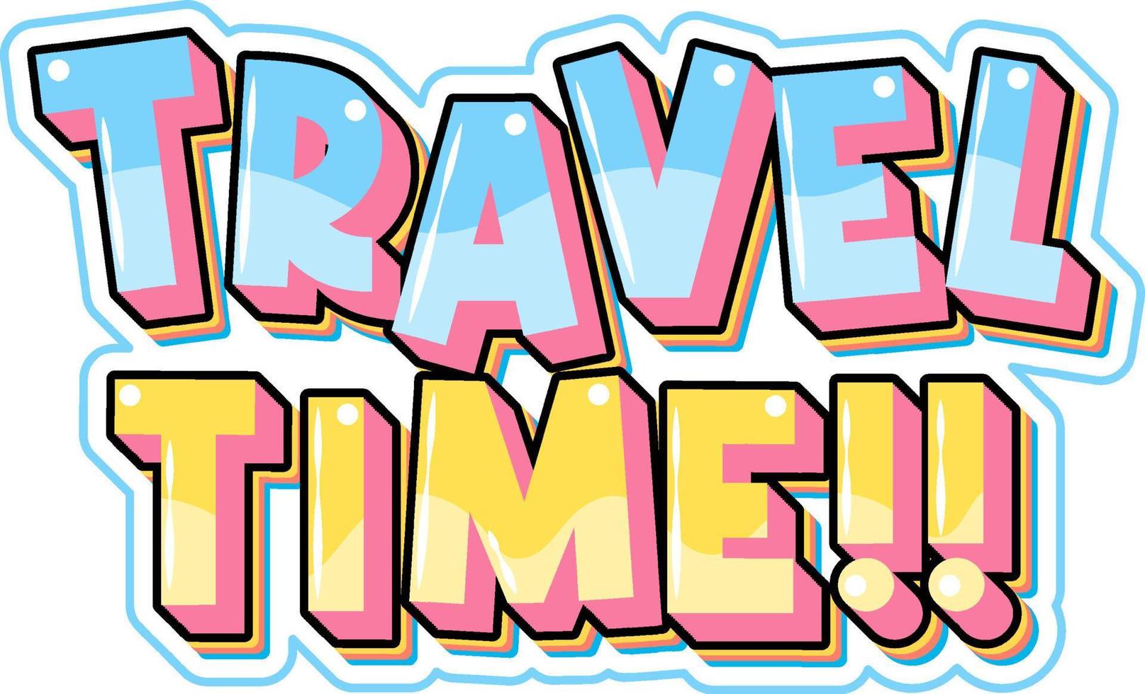 Travel Time typography design vector
