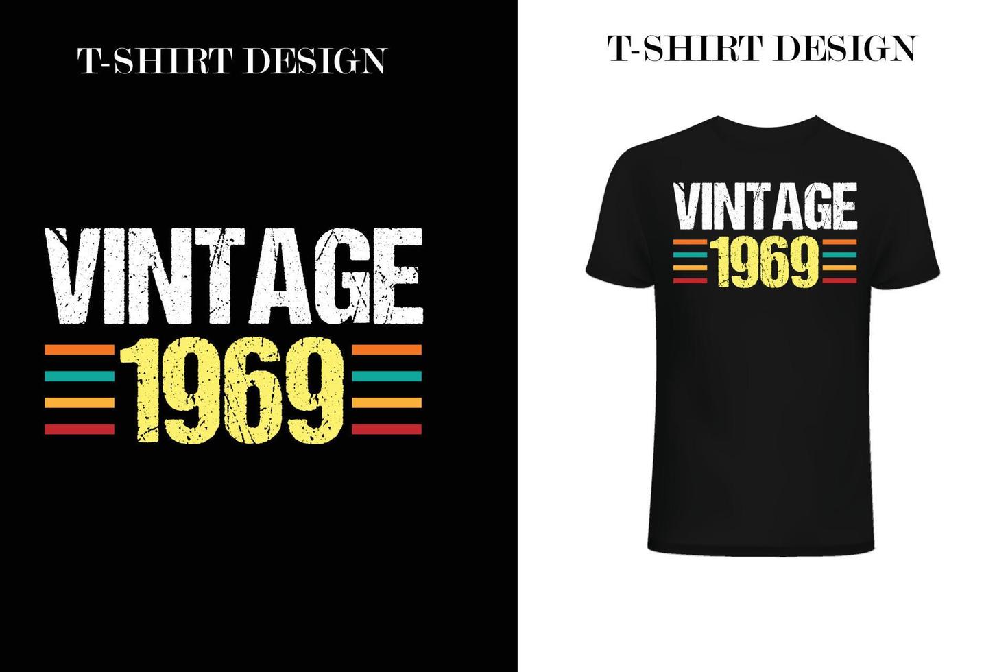 vintage 1969 t-shirt design.eps vector