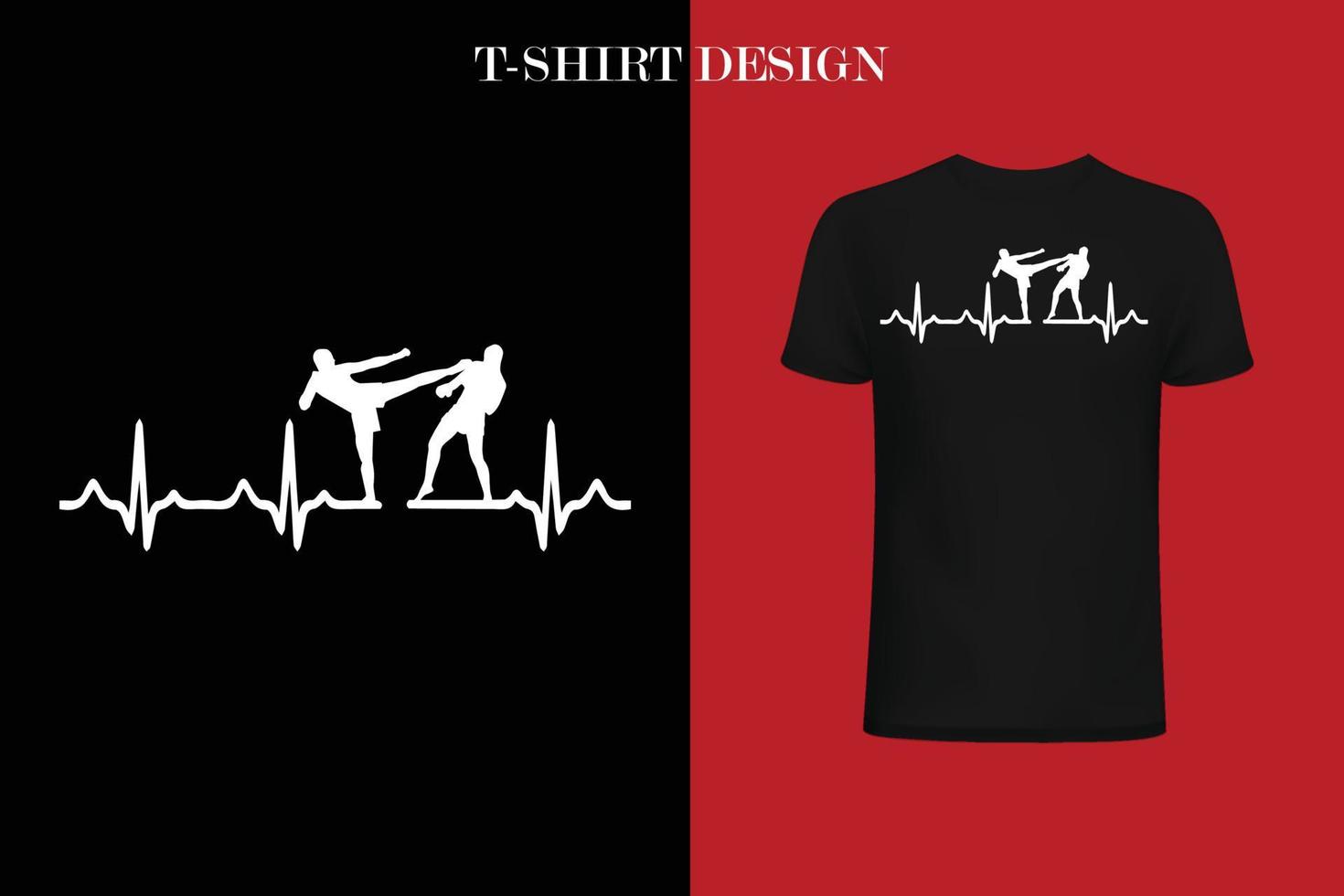 Heartbeat t-shirt design vector