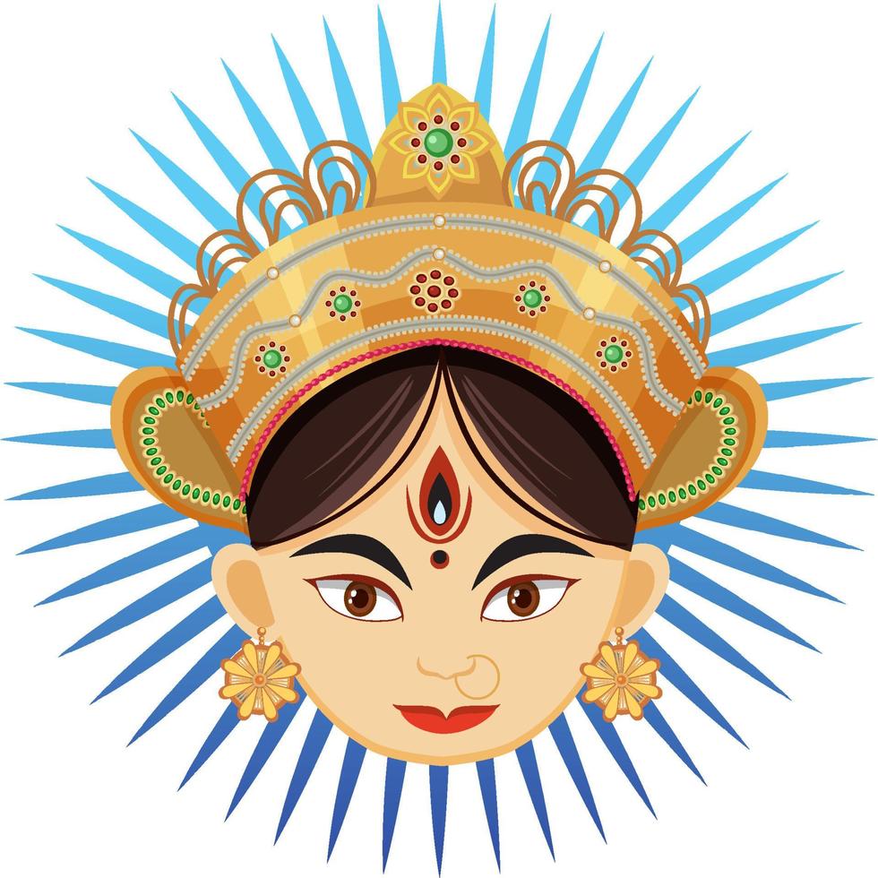 Indian god on white background vector