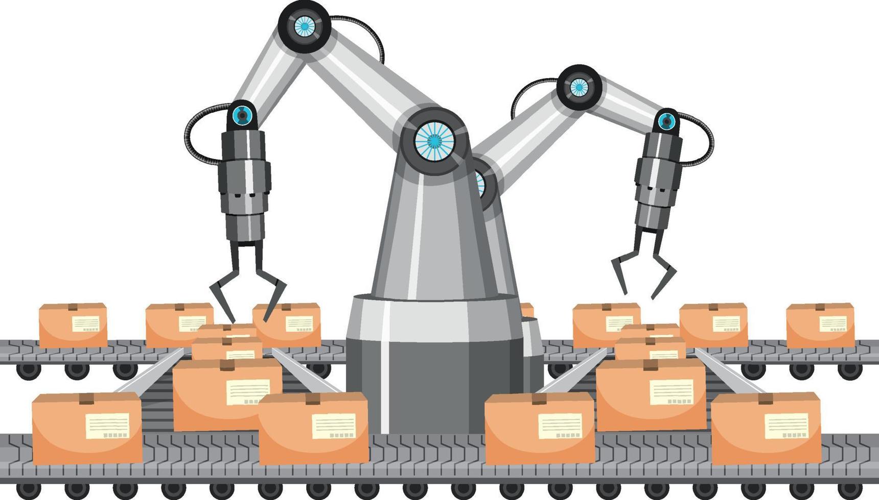Machine robotic robot arm hand vector