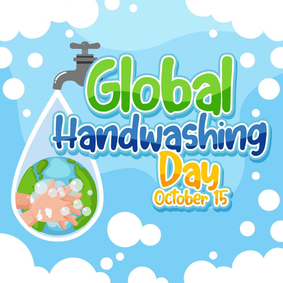 Global Handwashing Day banner design vector