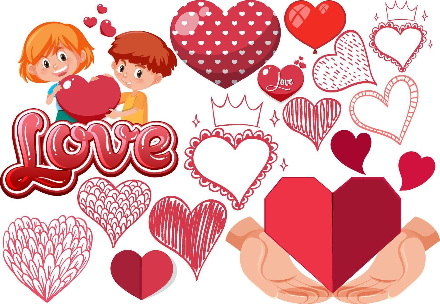 Valentine theme with many hearts vector