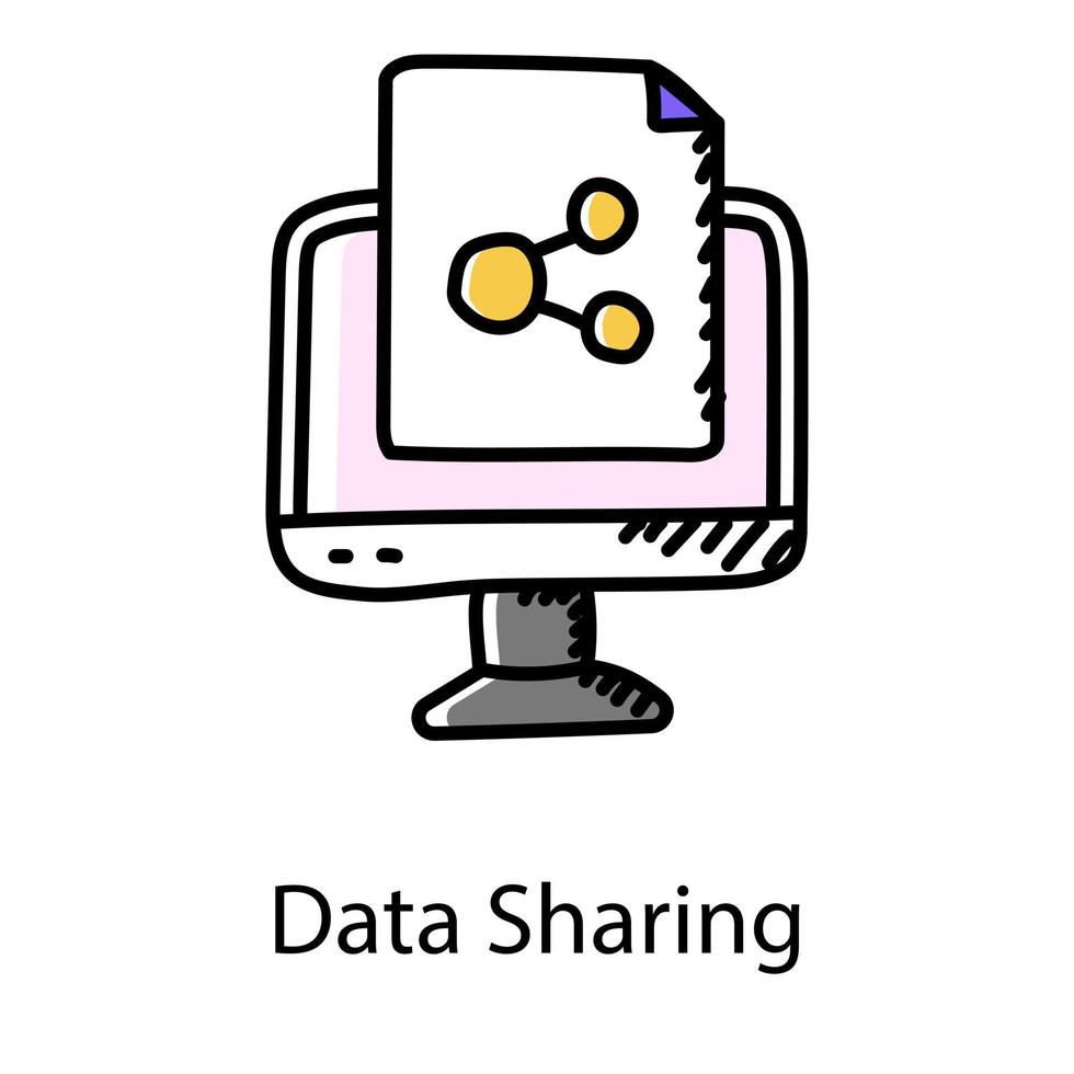 Editable flat design of data sharing icon vector