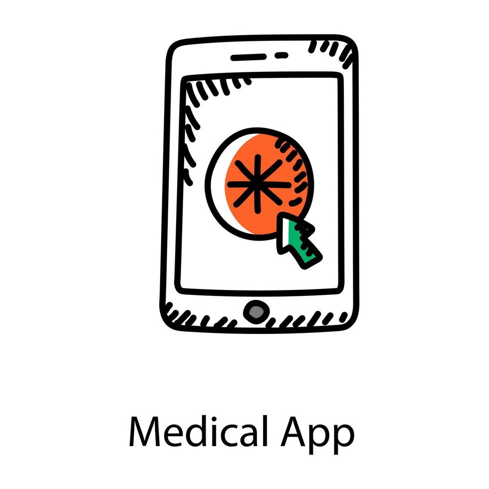 Medical app doodle editable vector, emergency first aid vector