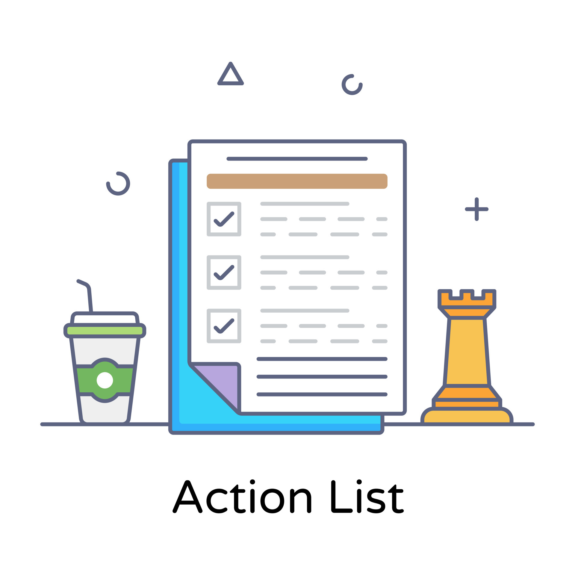 Action list icon in trendy design vector 6094815 Vector Art at Vecteezy