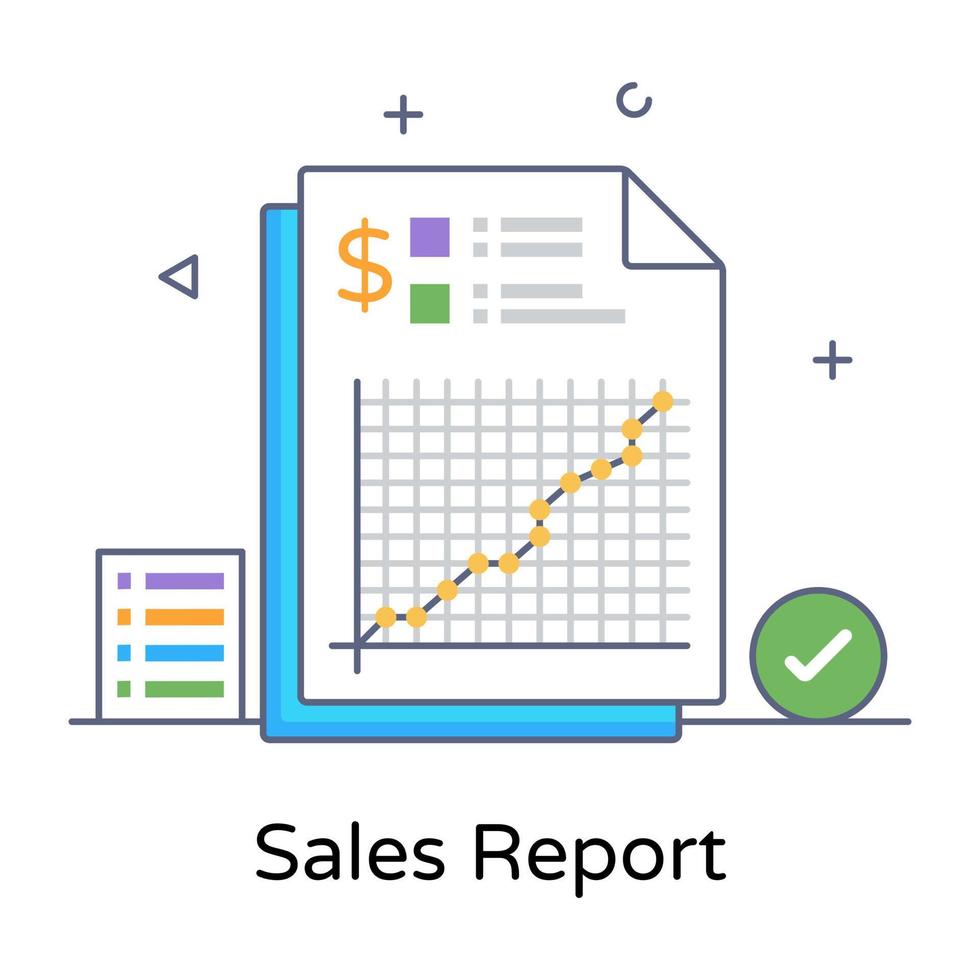 Sales Report card vector