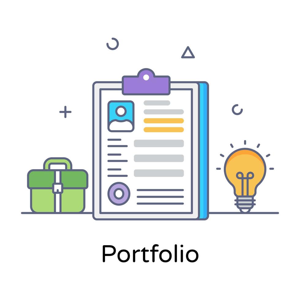 A business portfolio concept icon, editable design vector