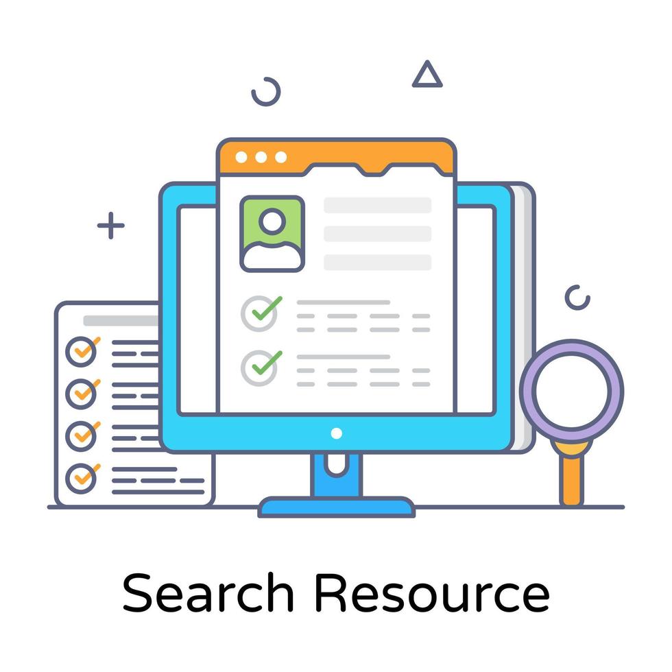 An icon design of search profile vector