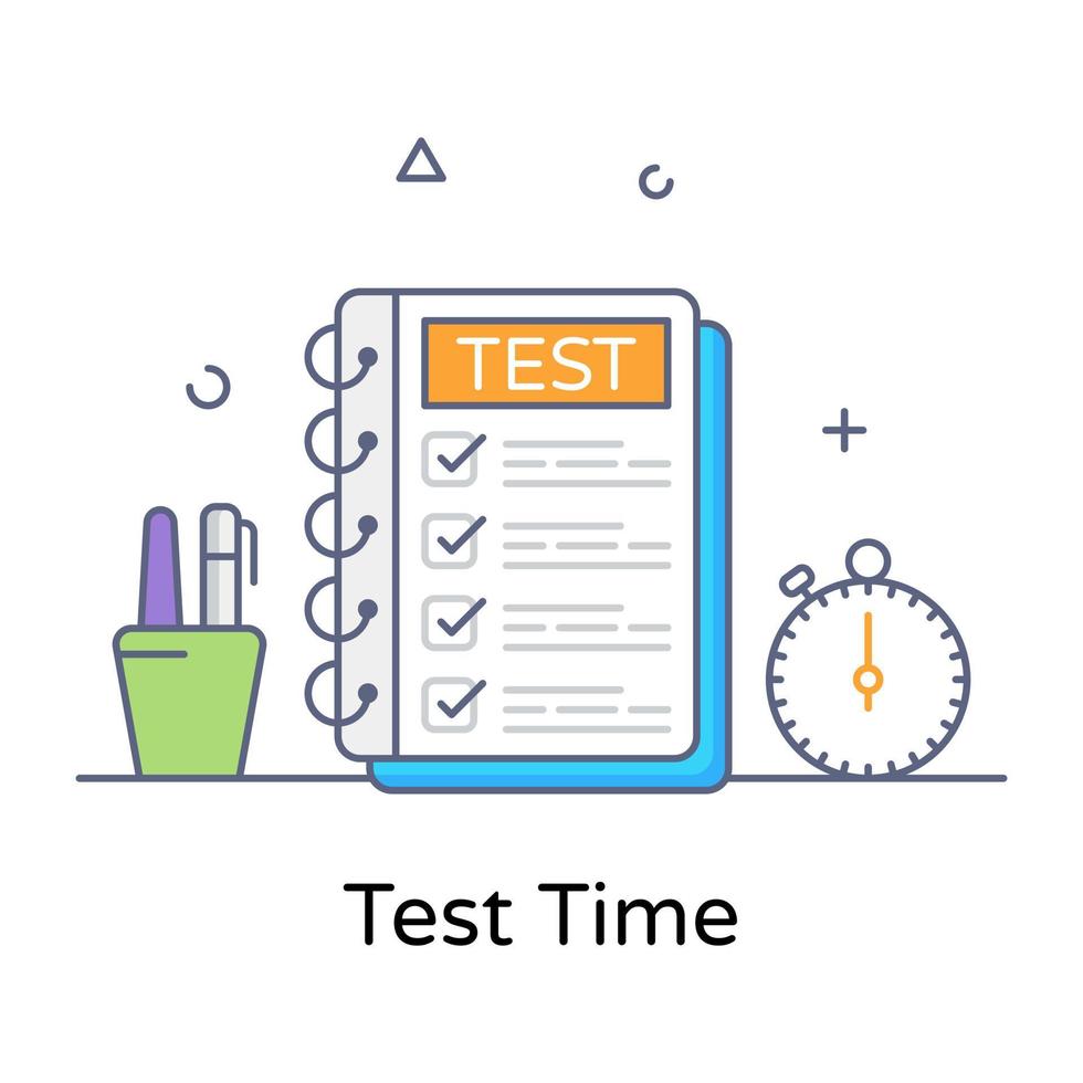 Test time, flat editable vector