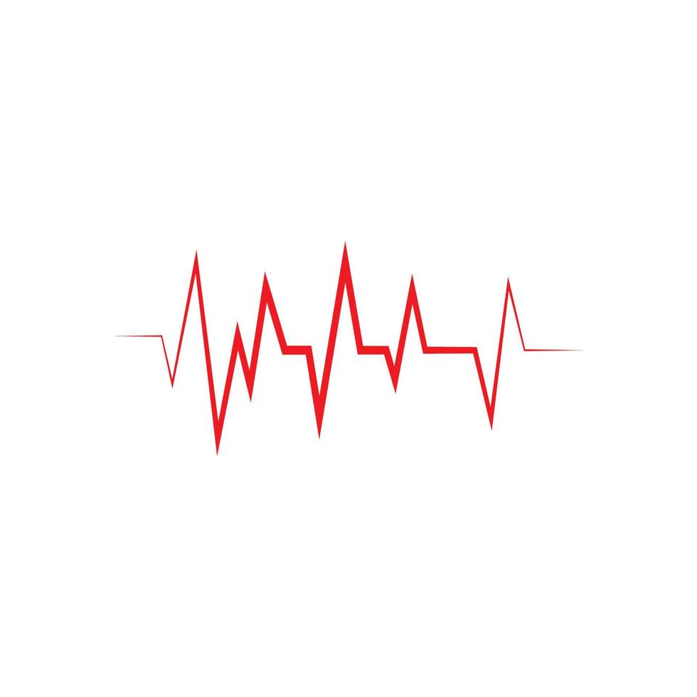 Pulse line ilustration vector template