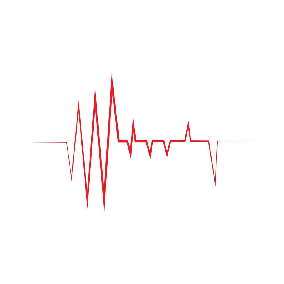 Pulse line ilustration vector template