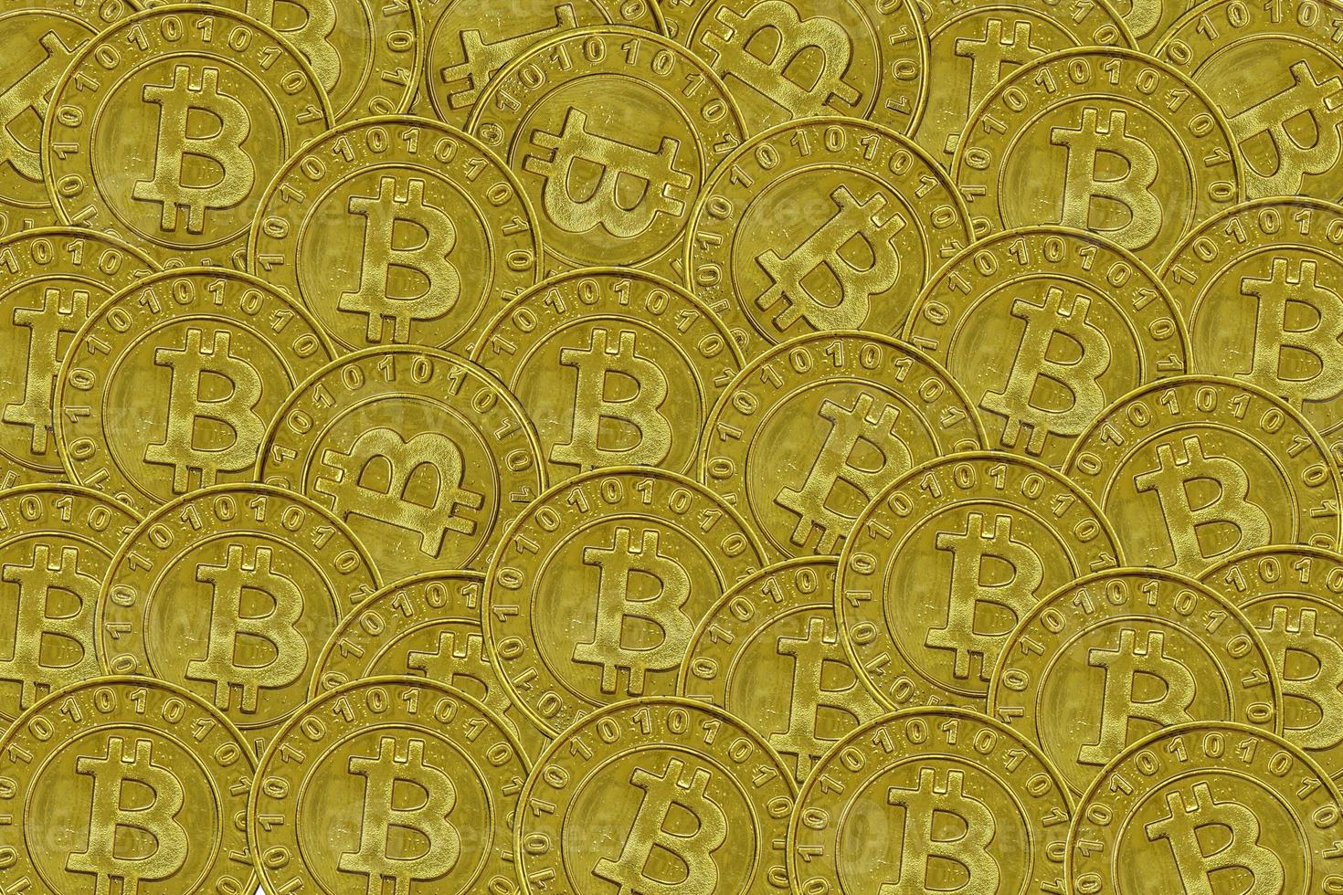 Bitcoin, Golden bitcoin background. photo