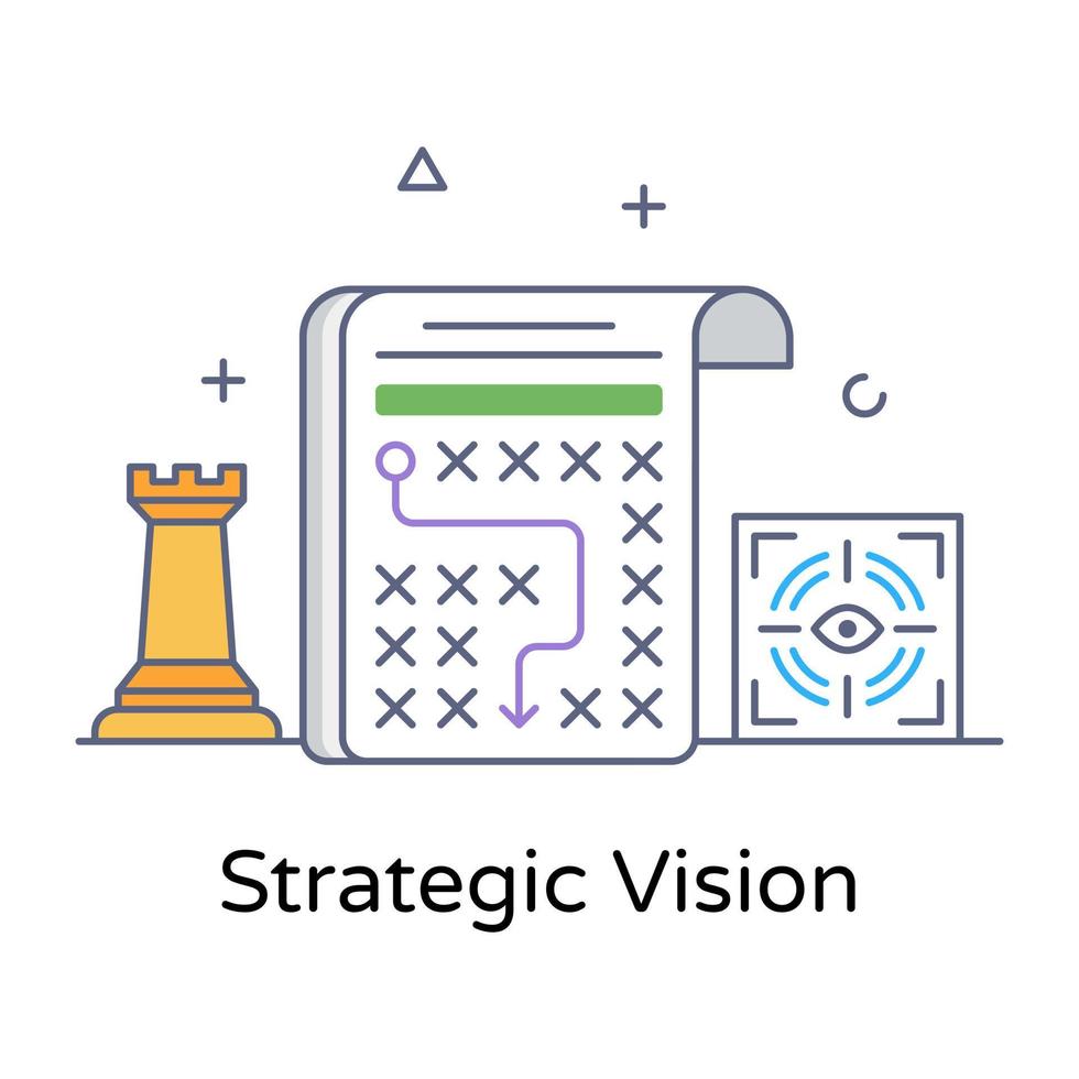 Strategic vision icon in modern style vector