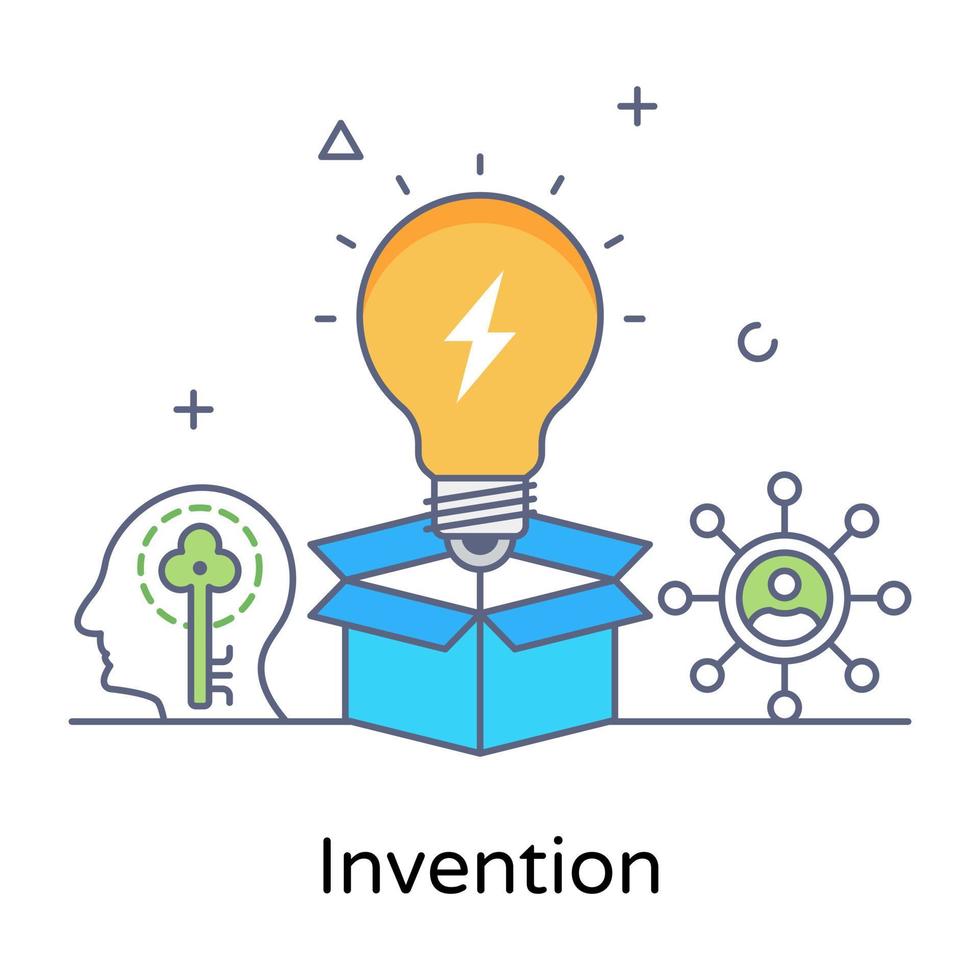 Trendy design of product innovation vector