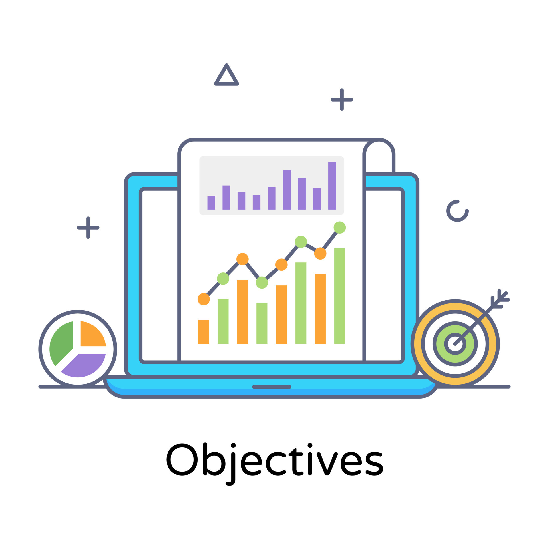 Business objectives icon in trendy design 6095589 Vector Art at Vecteezy